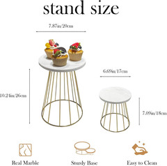 Premium Marble Cupcake Stand Set of 2 – Elegant Party Décor Display