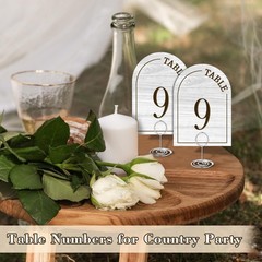 White Table Numbers 130 Signs Holders Reception Dining 4×5.7 Inch Bulk