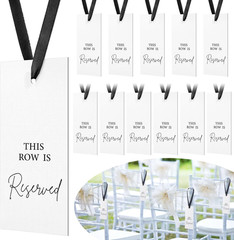 12 Pack Paper Reserved Chair Signs Hanging Wedding Reserved Seating Signs Bulk f