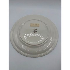 Harker Pottery Co Colonial Scene Cake Plate Server 7 plates USA 1952 22kt gold