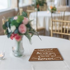 Wedding Memorial Sign for Chair – Reserved Seating Signs for father of the Gr…