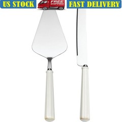 Stainless Steel Cake Knife & Server Set Hand Wash Only 11.75 Inch Imported New