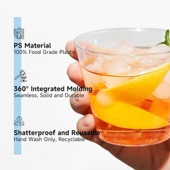 9 oz Clear Plastic Cups 100 packs, Disposable Plastic clear 9 oz 100 pack