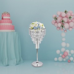 5 Tier Desktop Round Flower Stand Flower Arrangement Decor 12.99*27.95in Weeding