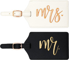 Mr and Mrs Luggage Tags, Bridal Shower Gift Honeymoon Gifts Wedding Gifts for Br