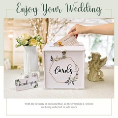 Wedding Card Box with Lock – PVC Gift Box for Reception, Parties & Events