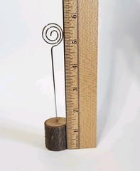 Rustic Wood & Metal Placecard/Memo Clip Holders, Set Of 20-6″ Tall EUC