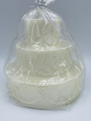Crate & Barrel Wedding Cake Candle – Never Used