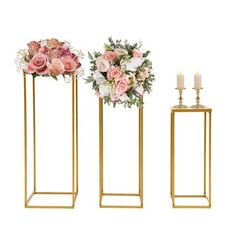 3PCS Flower Holders Rectangular Flower Stand Geometric Floral Display Holder