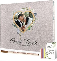Wedding Guest Book – Personalized Polaroid Guest Book for Wedding with Pen 120P