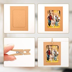 20Pcs Paper Photo Frames, 4×6 Inch Kraft Paper Picture Frames, 4×6 inch Brown