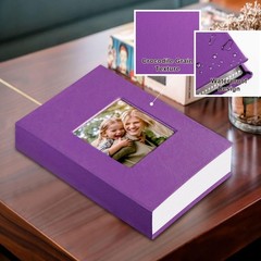 Photo Album 4×6 50 Pockets 2 Packs, Small Mini Capacity Leather Photo Albums, Ea
