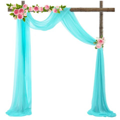 Chiffon Wedding Arch Draping Fabric,75*600Cm Wedding Arch Drapes Sheer Backdrop
