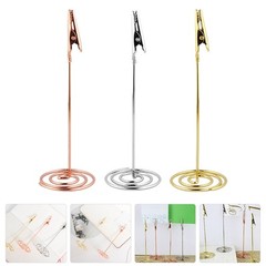 3Pcs Reusable Metal Picture Holders for Tables Assorted Color Clip Stands
