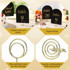 Table Numbers 1-30 with Head Table Number Card and Holders, 5 x 7 Inch Arched…