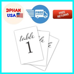 Sophisticated Double-Sided Wedding Table Numbers 1-25 – Perfect for Centerpieces