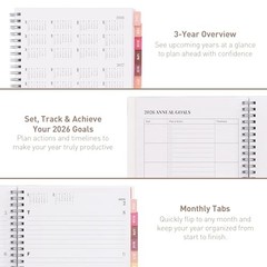 Rileys 2026 Planner, Agenda Planner With Weekly And 2026 (6 x 8-Inches) Black