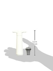 Vacu Vin Original Wine Saver with 2 Vacuum Bottle 1 Pump + 2 Stoppers, White