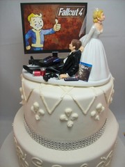 Funny Star Wars Darth Theme Cake Topper Reception Wedding Day Bride Groom Gamer