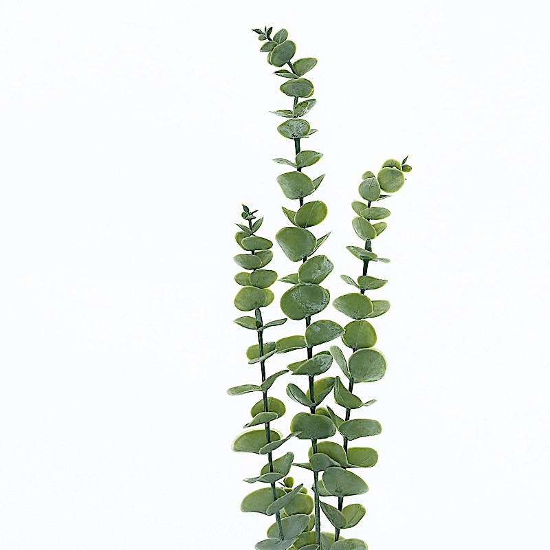 3 Frosted Green 30″ Artificial Eucalyptus Leaves Sprays Stems Party Supplies