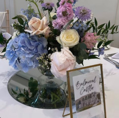 Square & Round Mirror Plate Glass Centrepieces 5 Sizes Wedding Event Table Decor