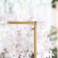 2 pcs 32-Inch Tall Gold Matte Metal Geometric Rectangular Stands 32″,
