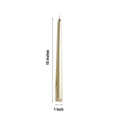 10″ tall Gold Premium Taper Candles Wedding Centerpiece Decorations WHOLESALE