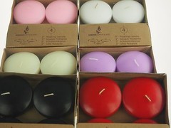 Floating Candle Rose Circle Disc Black Lavender Pink Red Ivory White Gold Silver