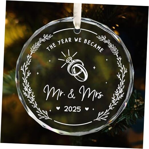 Wedding Gifts – Mr and Mrs Married Wedding Ornament 2025 – Just Color-10
