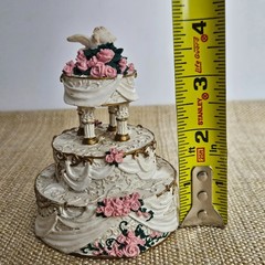 Enesco Made From Scratch Love Birds Wedding Cake Topper Pink Roses
