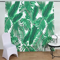 8 ft Tropical Leaves Printed Vinyl Photo Backdrop Party Banner Events Supplies