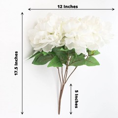 WHITE 2 Bushes 17″ Silk ARTIFICIAL PEONY FLOWERS Bouquets Wedding Party Supplies