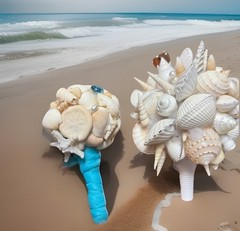 Natural Seashell Wedding Bouquet, Forever Keepsake, Beautiful One Of A Kind