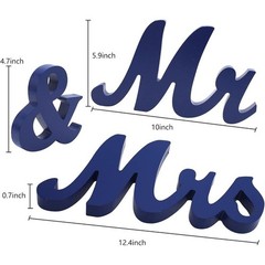 Mr Mrs Wedding Table Sign Rustic Decoration Eco-Friendly Wedding Decor New