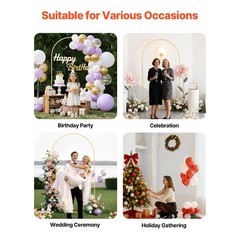 Uimoso Metal Arch Backdrop Stand 7.2 x 4 ft for Weddings and Events