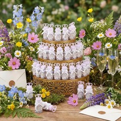 150 Pcs Wildflower Wedding Bubbles Bulk with Bubble Solution Wedding Mini Bub…