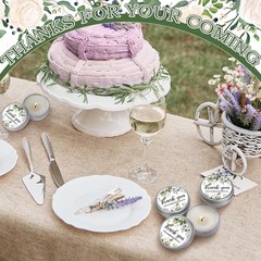 MTLEE 50 Pcs Greenery Wedding Candles Gift Favors for Guests 1 Oz Lavender…