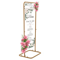 Gold Freestanding Wedding Arch – Metal Backdrop Stand for Parties & Events