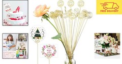 Versatile 30 Pcs Gold Table Number Holders in 13 Inch – Perfect for Weddings
