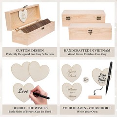 Natural Wood Guest Book Alternative for Weddings, Showers, and Anniversaries