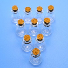 20PCS 2ml Mini Glass Bottles with Cork Stoppers, Tiny Vials for DIY Crafts Gifts