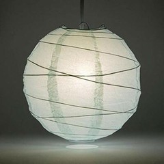 Quasimoon 8″ Artic Blue Irregular Ribbed Paper Lantern (10 PACK) by PaperLant…