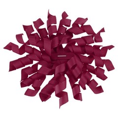 6 Pcs 4 Inch Grosgrain Curly Bows for Gift Wrapping Self-Adhesive Rose Red