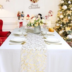 RUDONG M Roll Star Table Runner6 Ft» Wide Sparkly Metallic Glitter Tulle 1 Gold