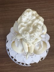 Vintage 1950s Plastic Wedding Cake Topper – Cherubs & Bells MCM (Project/Repair)