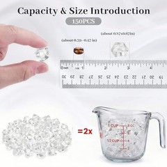 Fake Ice, 150PCS Fake Diamonds, Plastic Diamonds Acrylic Rocks Vase 150 Clear