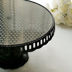 4 Round 13 in Plastic CUPCAKE STANDS Dessert Pedestals Scalloped Edges Party