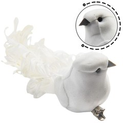 4 Pack of Artificial Doves Foam Doves Peace Doves for Wedding Decorative