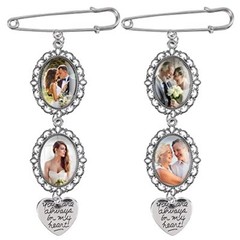 Bylion 2 Sets Wedding Bouquet Photo Charms Bouquet Charm for Gift Double Lacy