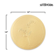 500 Gold Envelope Seal Stickers, Floral Embossed Gold Foil Seals for Envelope…